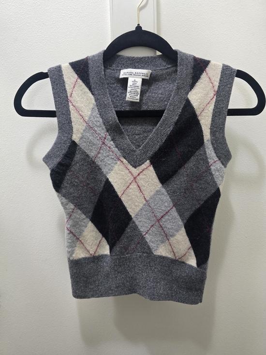 Banana Republic Sweaters - Y2K ​Banana Republic Italian Merino Wool Argyle Sweater Vest - Small